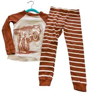 Member's Mark Burnt Orange Dinosaur Pajama Set 5T